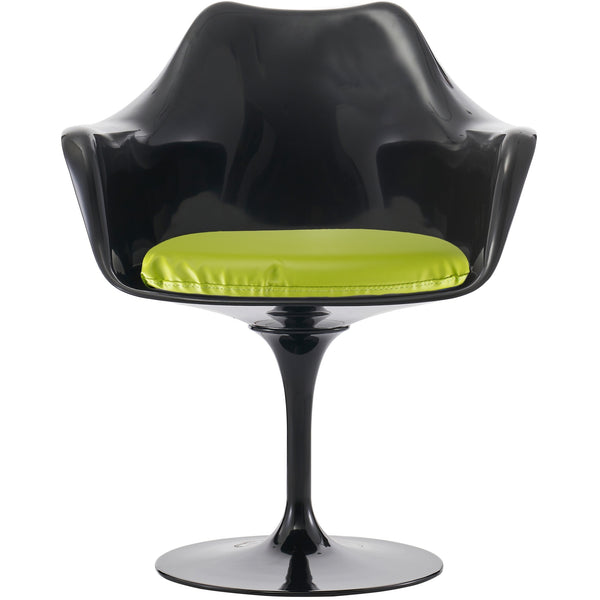 Black and Green PU Chelsea Armchair