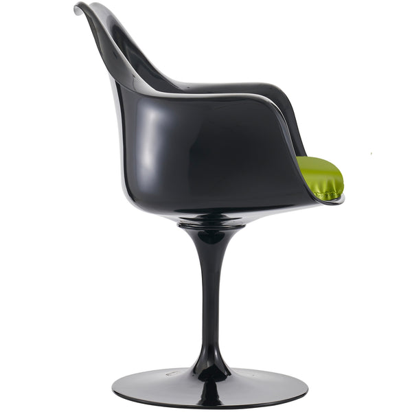 Black and Green PU Chelsea Armchair