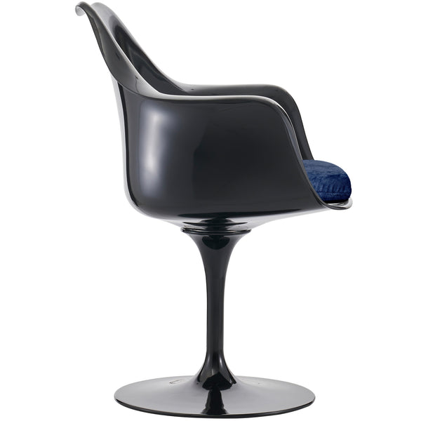 Black and Luxurious Blue Chelsea Armchair