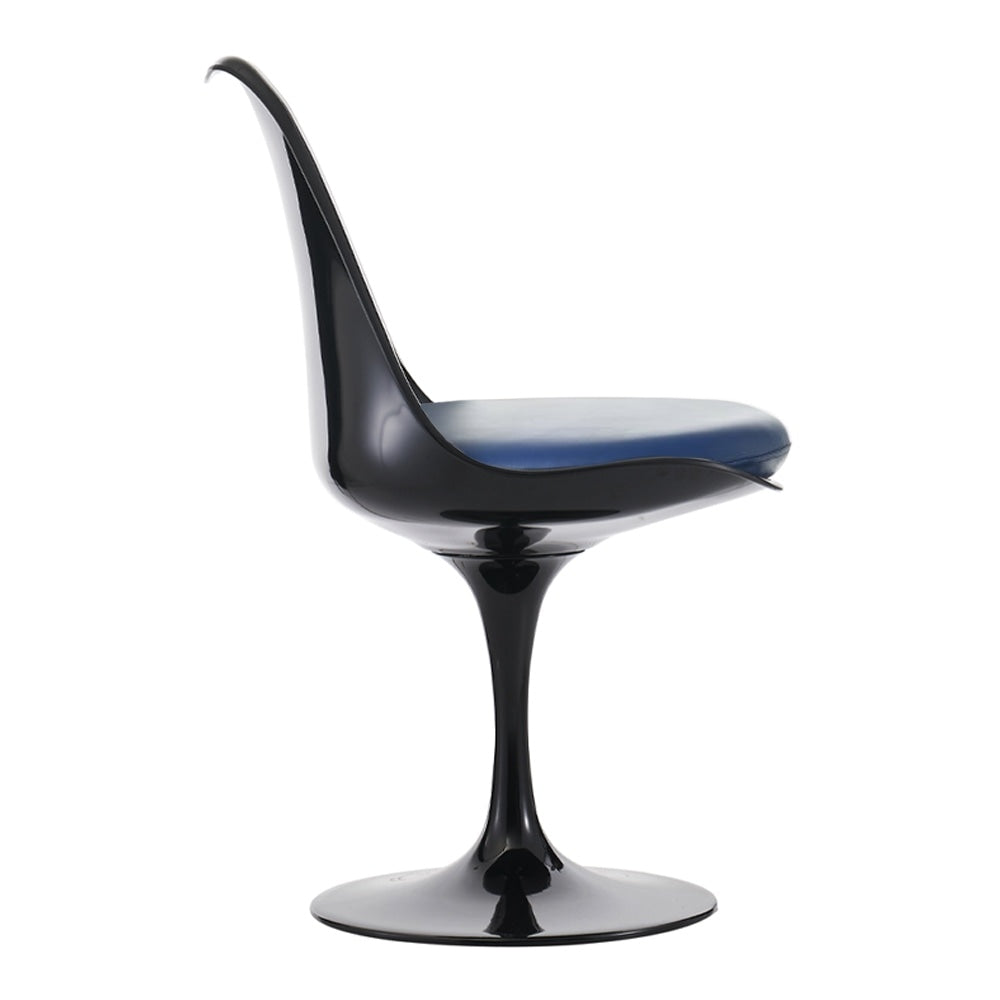 Black and Navy PU Chelsea Side Chair
