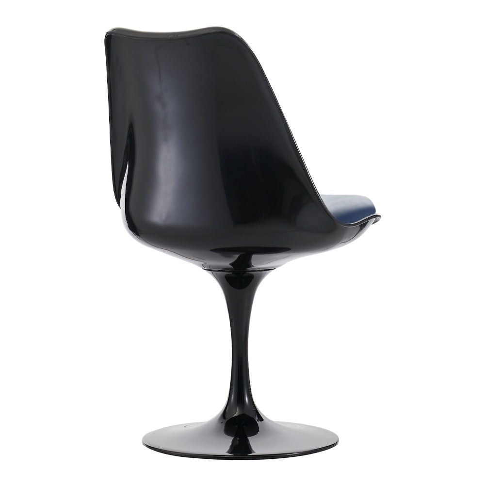 Black and Navy PU Chelsea Side Chair