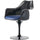 Black and Navy PU Chelsea Armchair