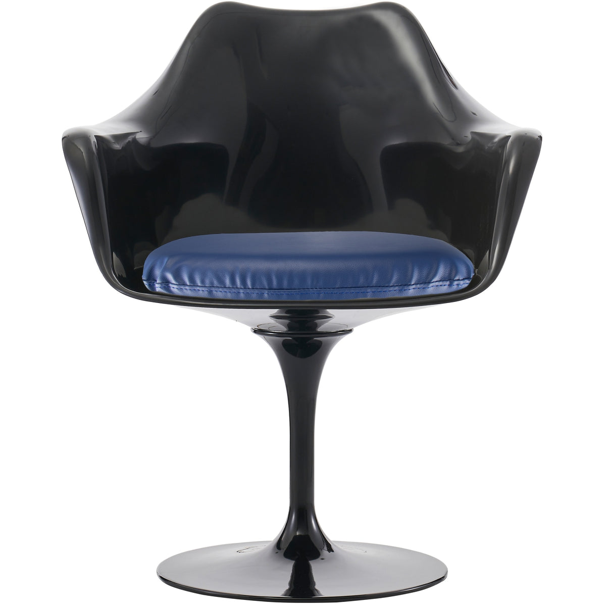 Black and Navy PU Chelsea Armchair