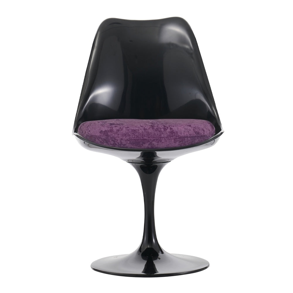Black and Luxurious Purple Chelsea Side Chair