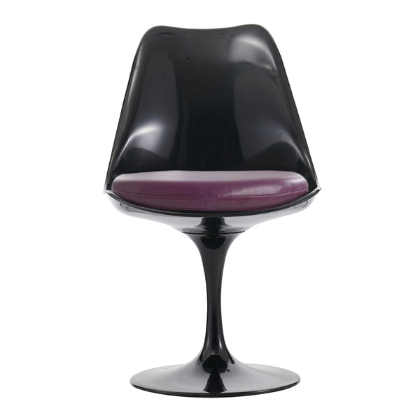 Black and Purple PU Chelsea Side Chair