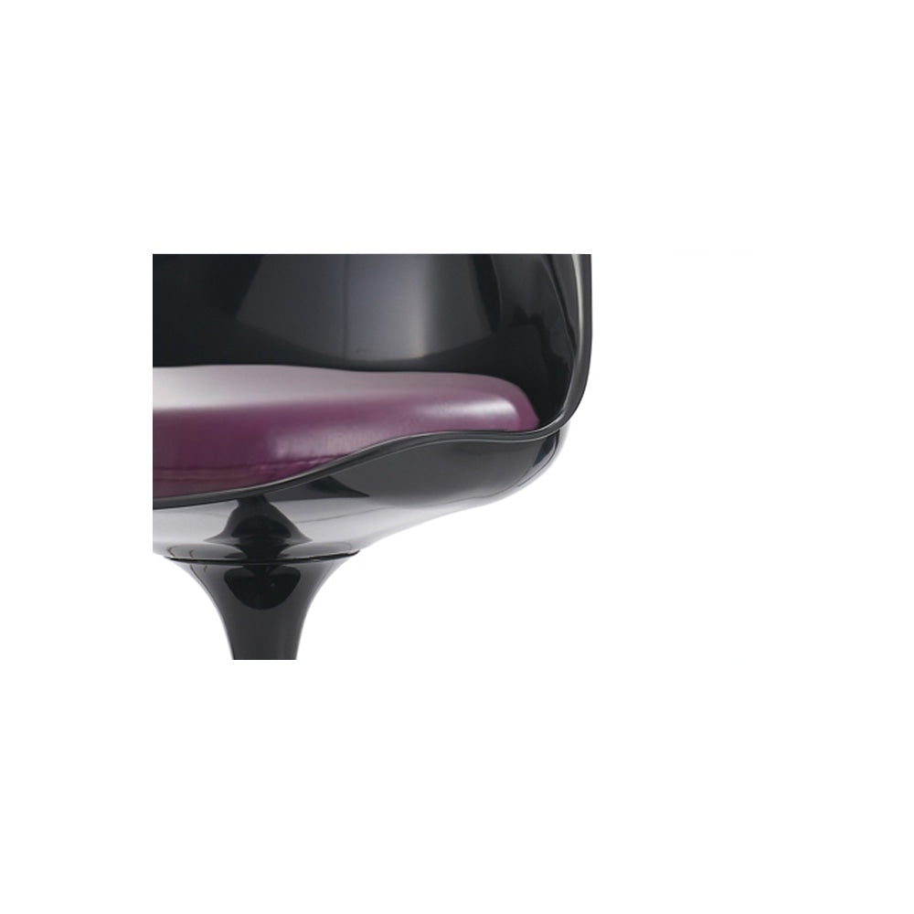 Black and Purple PU Chelsea Side Chair