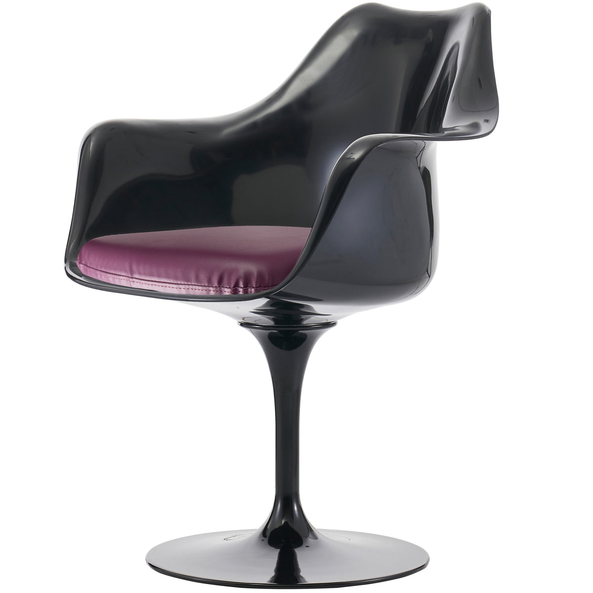 Black and Purple PU Chelsea Armchair