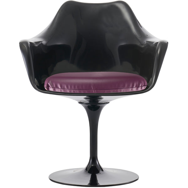 Black and Purple PU Chelsea Armchair