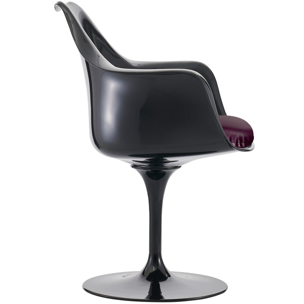 Black and Purple PU Chelsea Armchair