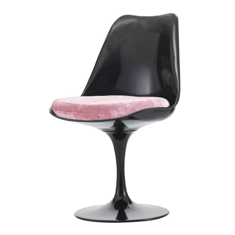 Black and Luxurious Light Pink Chelsea Side Chair