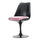 Black and Luxurious Light Pink Chelsea Side Chair