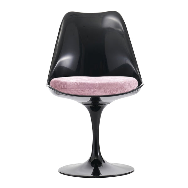 Black and Luxurious Light Pink Chelsea Side Chair