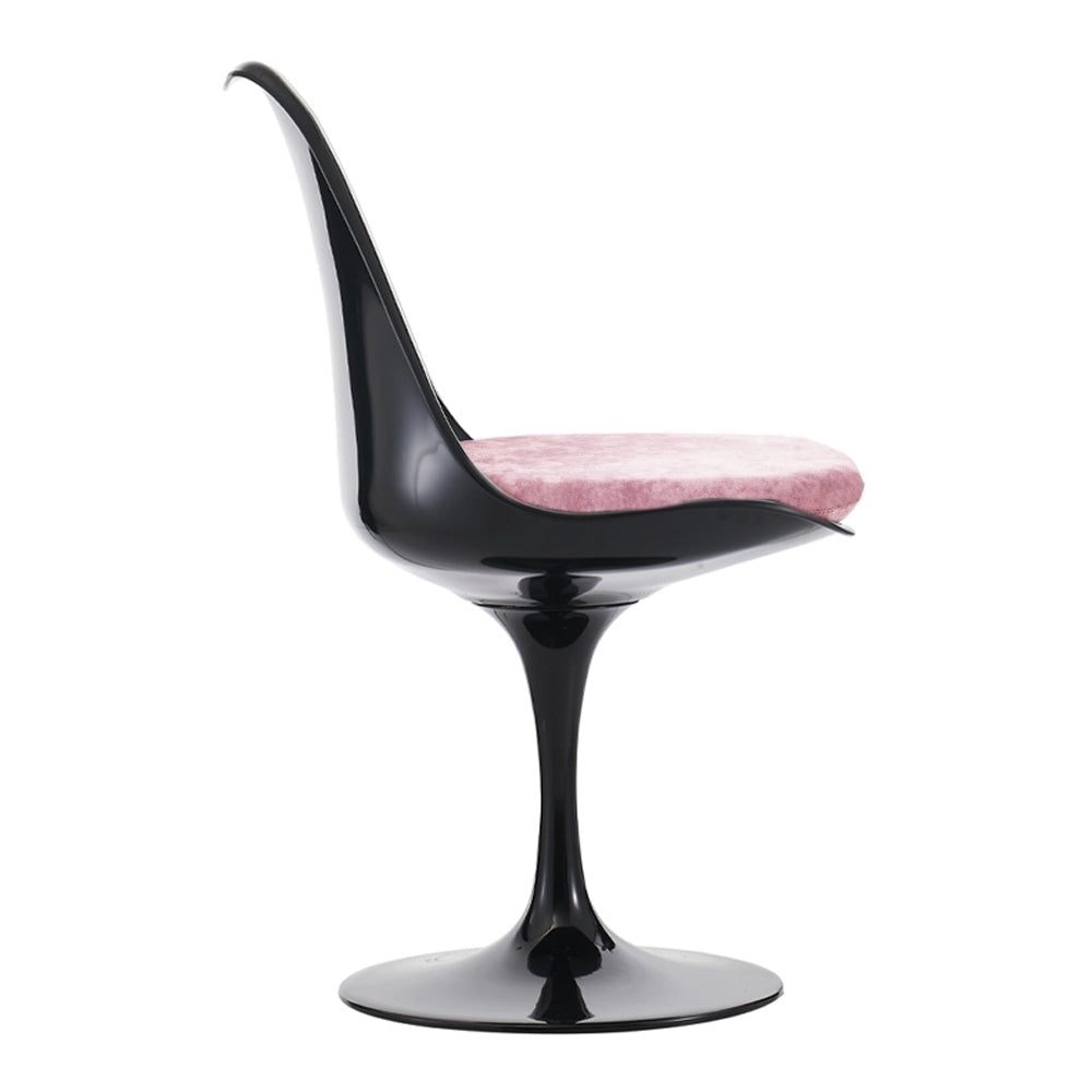 Black and Luxurious Light Pink Chelsea Side Chair