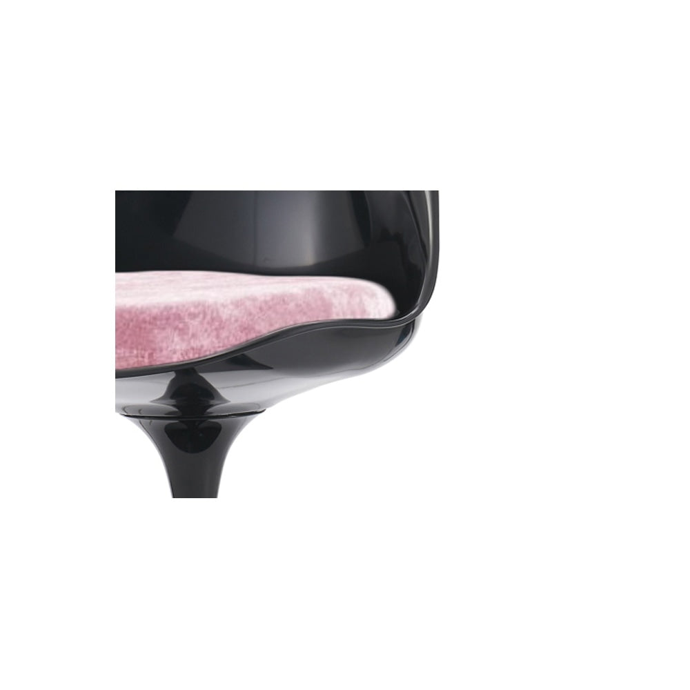 Black and Luxurious Light Pink Chelsea Side Chair