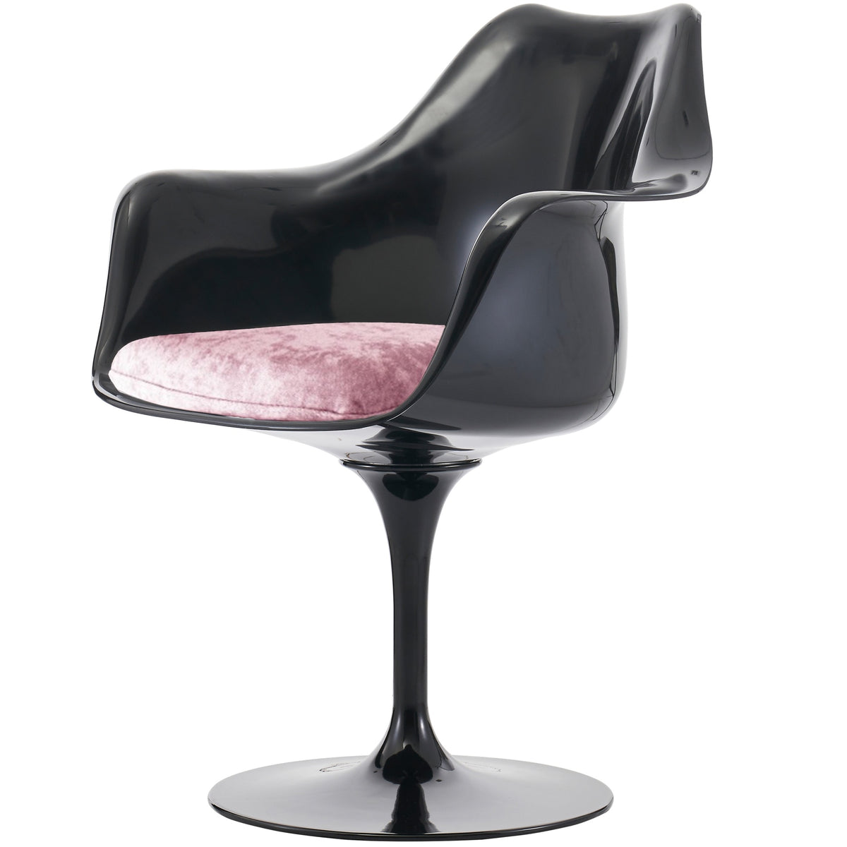 Black and Luxurious Light Pink Chelsea Armchair