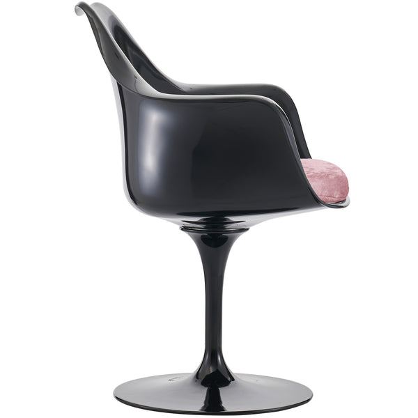 Black and Luxurious Light Pink Chelsea Armchair