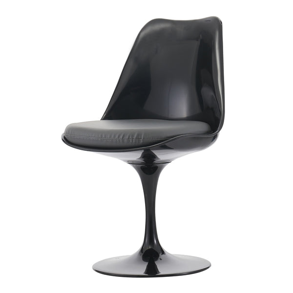 Black and Grey PU Chelsea Side Chair
