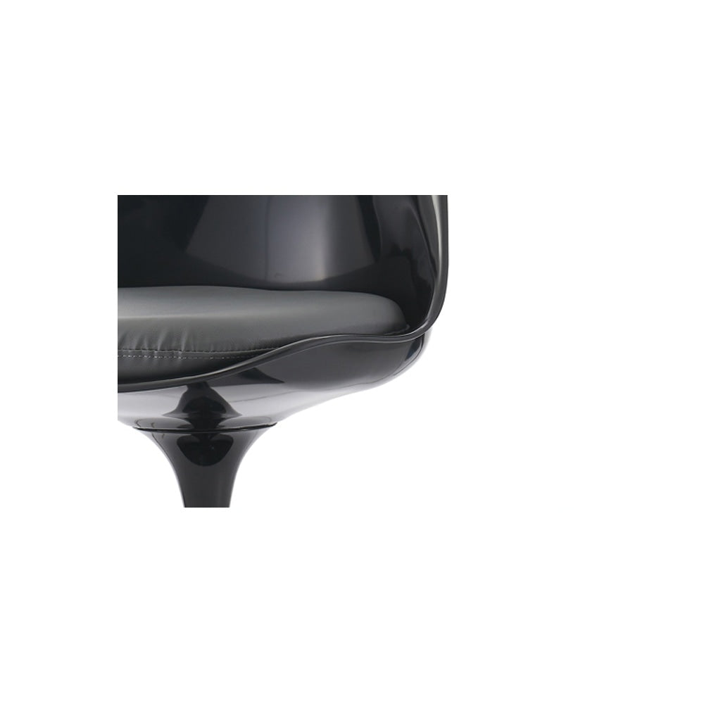 Black and Grey PU Chelsea Side Chair