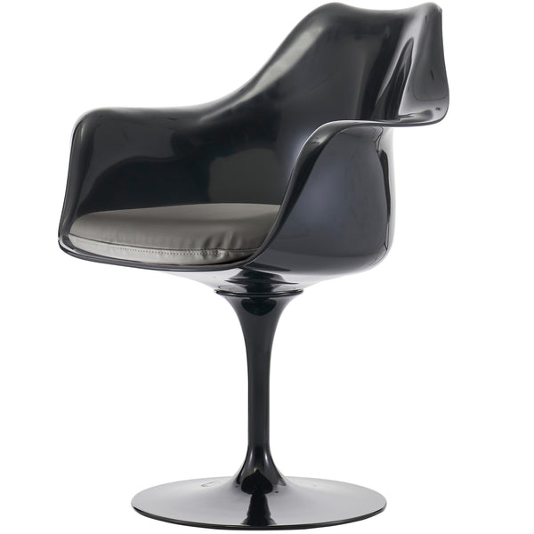 Black and Grey PU Chelsea Armchair