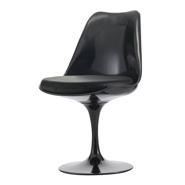 Black and Black PU Chelsea Side Chair