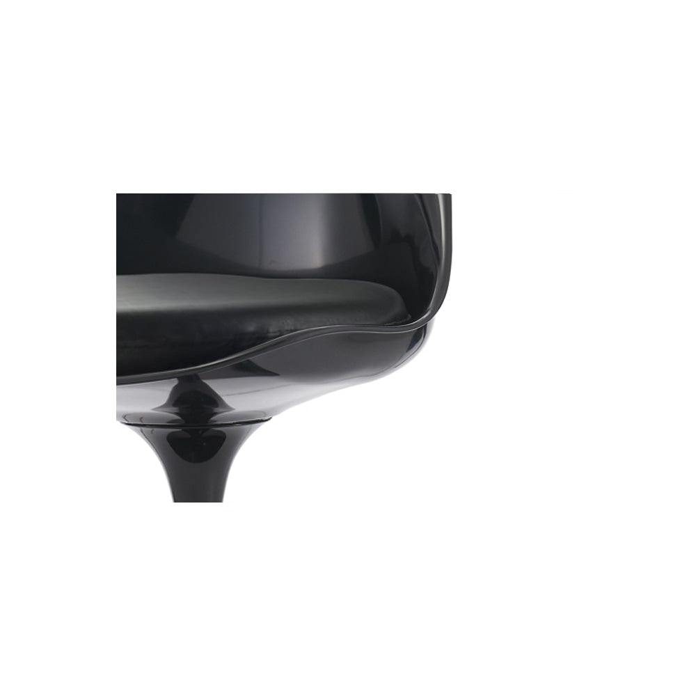 Black and Black PU Chelsea Side Chair