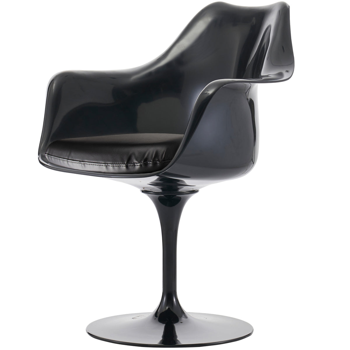Black and Black PU Chelsea Armchair