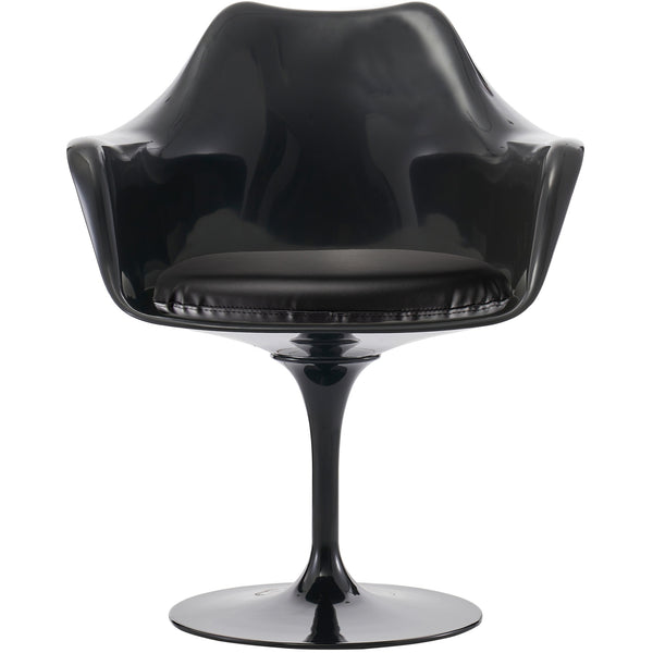 Black and Black PU Chelsea Armchair