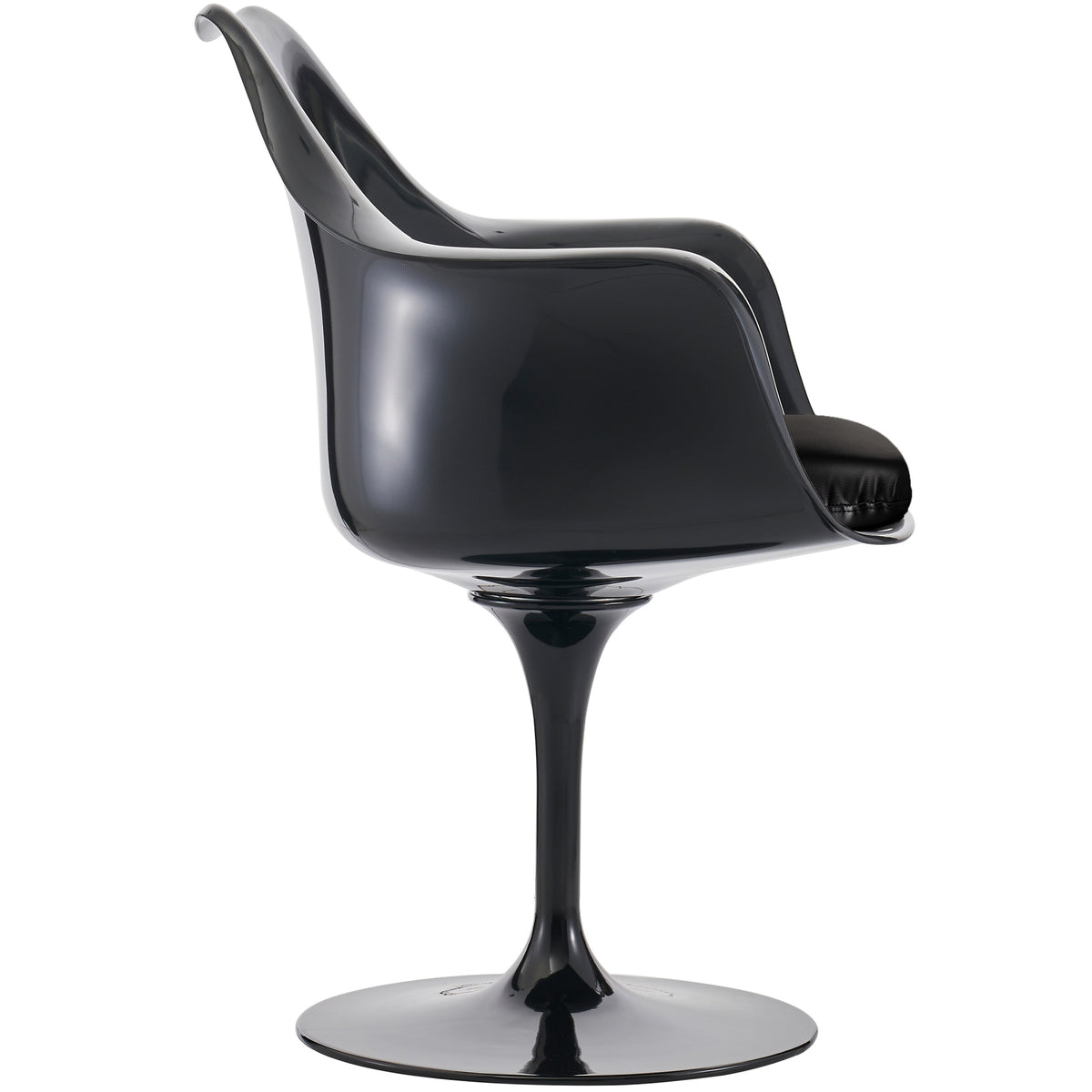 Black and Black PU Chelsea Armchair