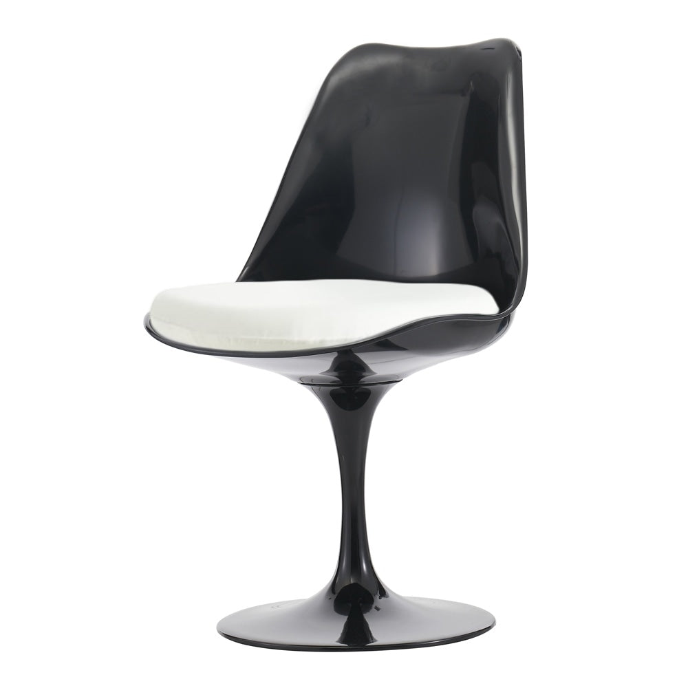 Black and White PU Chelsea Side Chair
