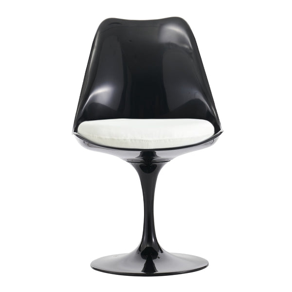 Black and White PU Chelsea Side Chair