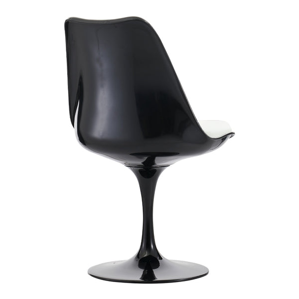 Black and White PU Chelsea Side Chair