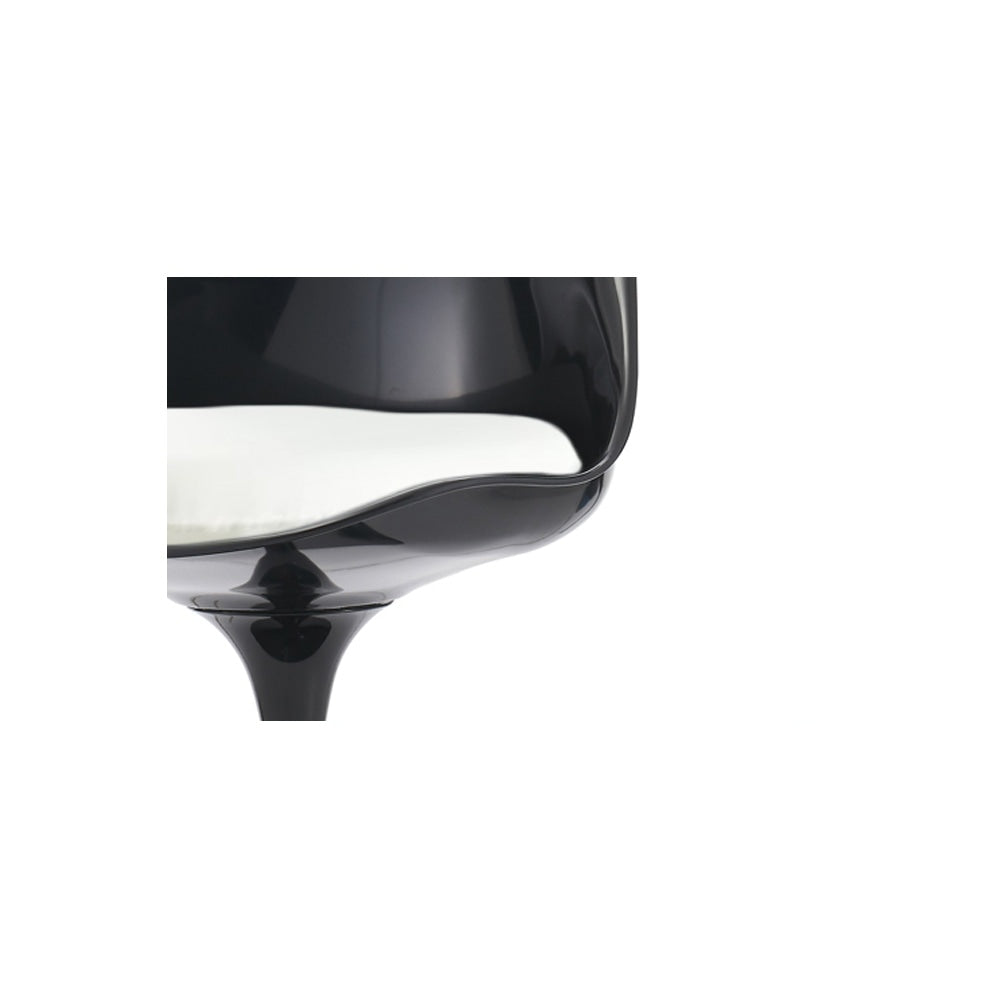 Black and White PU Chelsea Side Chair