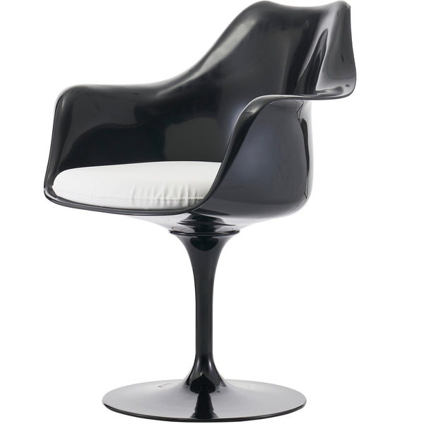 Black and White PU Chelsea Armchair