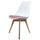 Soho White and Blush Pink Dining Chair with Squared Light Wood Legs