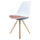 Soho White and Blush Pink Dining Chair with Pyramid Light Wood Legs
