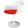 White and Textured Red Chelsea Armchair