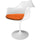 White and Textured Orange Chelsea Armchair