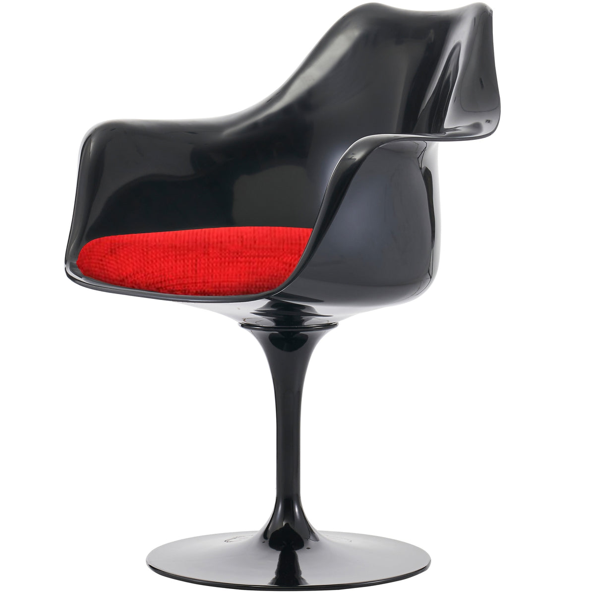 Black And Textured Red Chelsea Armchair