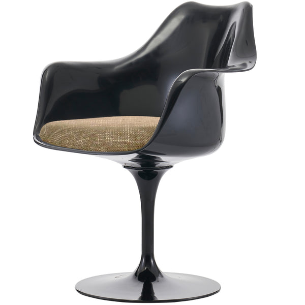 Black And Textured Beige Chelsea Armchair