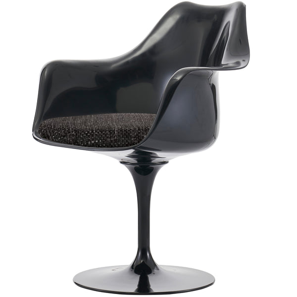 Black And Textured Black Chelsea Armchair