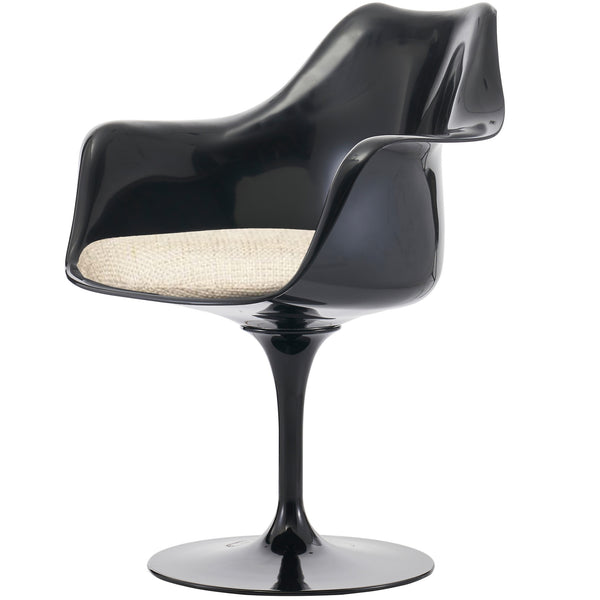 Black And Textured Cream Chelsea Armchair