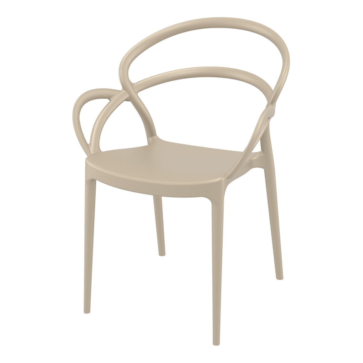 Mila Stackable Plastic Armchair - Various Colours (PACK OF 2)