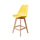 Soho Yellow Plastic Bar Stool with Light Wood Legs