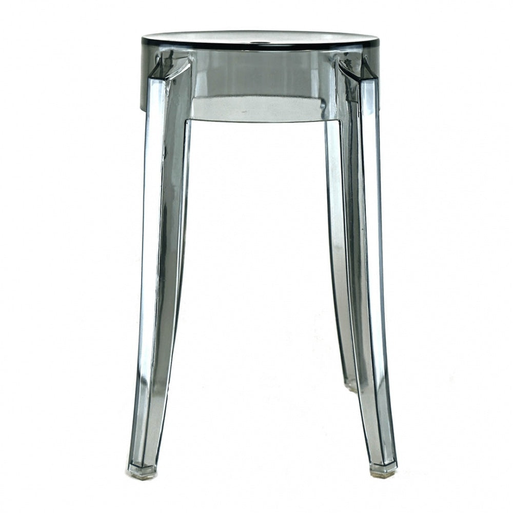 Fusion Living Ghost Style Low Stool Smoke Grey - 46.5cm