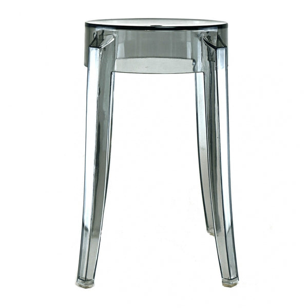Fusion Living Ghost Style Low Stool Smoke Grey - 46.5cm