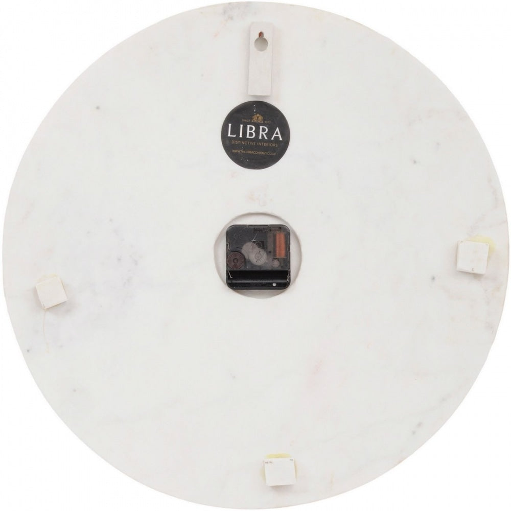 Brass Inlay and Marble Wall Clock