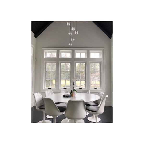 White and Grey PU Chelsea Side Chair