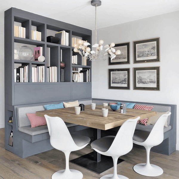 White and Grey PU Chelsea Side Chair