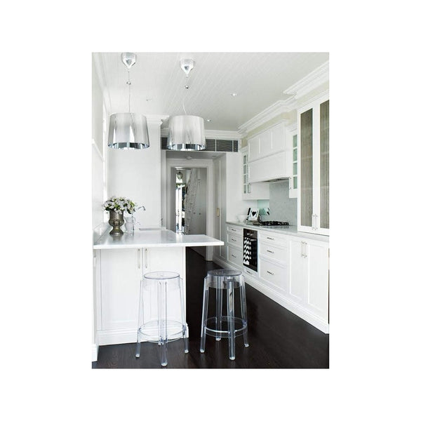 Fusion Living Ghost Style Bar Stool Crystal Clear - 66cm