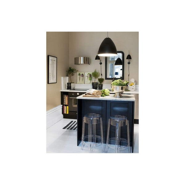 Fusion Living Ghost Style Bar Stool Crystal Clear - 66cm